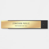 Trendy Elegante Imitate Personalisierte Vorlage Go Türschild (Vorderseite )