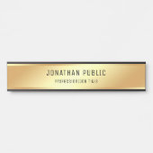 Trendy Elegante Imitate Personalisierte Vorlage Go Türschild (Vorderseite )