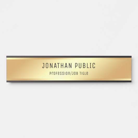 Trendy Elegante Imitate Personalisierte Vorlage Go Türschild (Vorderseite )