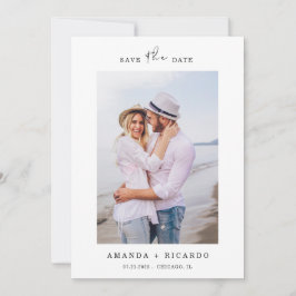 Trendy Elegante Minimalistische Foto Wedding Save The Date
