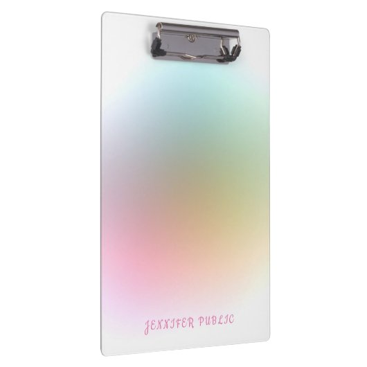 Trendy Elegante moderne, farbenfrohe Vorlage Klemmbrett (Rechts)