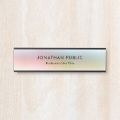 Trendy Elegante moderne, farbenfrohe Vorlage Türschild (Vorderseite )