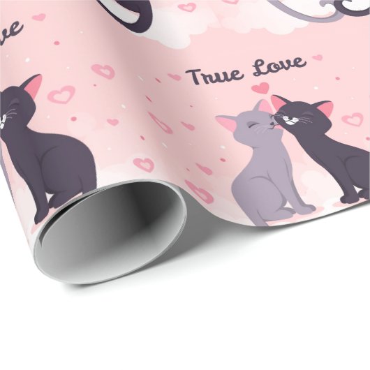 Trendy Elegante Moderne Liebe Valentine Geschenkpapier (Rolleneckpunkt)