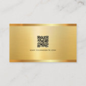 Trendy Elegante Moderne QR-Code Gold Luxus Seide Visitenkarte (Rückseite)