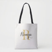 Trendy Elegante Monogramm-Tasche | Personalisierte Tasche (Vorderseite)