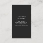 Trendy Elegante Rose Visitenkarte (Rückseite)