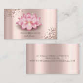 Trendy Elegante Rose Visitenkarte (Vorne/Hinten)