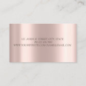 Trendy Elegante Rose Visitenkarte (Rückseite)