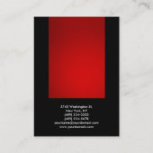 Trendy Elegante Roter Streifen Beruflich Visitenkarte (Rückseite)