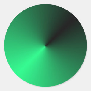 Trendy Elegante Schwarz-Grün-Blank-Vorlage Runder Aufkleber