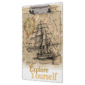 Trendy Elegante Selbstverbesserung Zitat Motiviere Klemmbrett (Links)