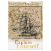 Trendy Elegante Selbstverbesserung Zitat Motiviere Klemmbrett (Rückseite)