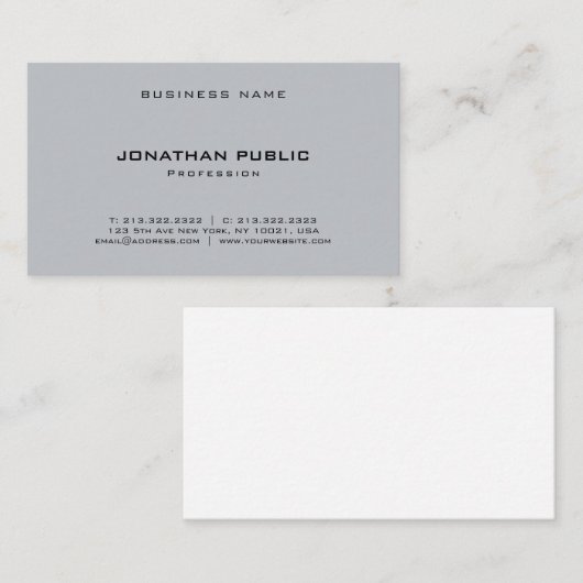 Trendy Elegante Simple Template Beruflich Moderne Visitenkarte (Vorne/Hinten)
