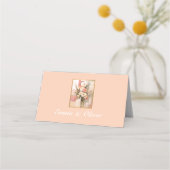 Trendy Elegante Wedding Seating Card Platzkarte (Rückseite)