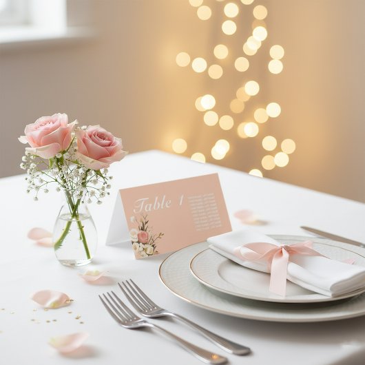 Trendy Elegante Wedding Seating Card Platzkarte