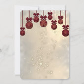 Trendy Elegante Weihnachtsbälle, Weihnachts-Party Einladung (Rückseite)