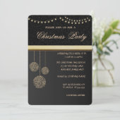 Trendy Elegante Weihnachtsbälle, Weihnachts-Party Einladung (Stehend Vorderseite)