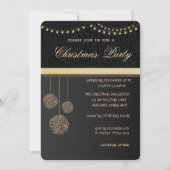 Trendy Elegante Weihnachtsbälle, Weihnachts-Party Einladung (Vorderseite)