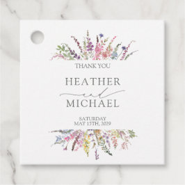 Trendy Elegante Wildblume Floral Wedding Geschenkanhänger