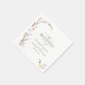 Trendy Elegante Wildblume Floral Wedding Serviette (Ecke)