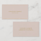 Trendy Eleganter Goldtext Moderner Minimaler Schli Visitenkarte (Vorne/Hinten)