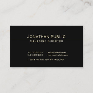 Trendy eleganter Manager-Direktor Ceo Plain Luxury Visitenkarte