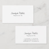 Trendy elegantes freihändiges Skript-glatter Visitenkarte (Vorne/Hinten)