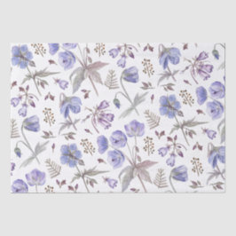 Trendy Elegantes Lila Violet Wildblumen Party Seidenpapier