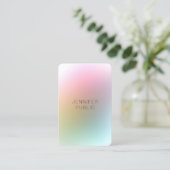 Trendy Elegantes Minimalistisches Design Farbenfro Visitenkarte (Stehend Vorderseite)