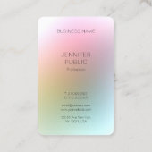 Trendy Elegantes Minimalistisches Design Farbenfro Visitenkarte (Rückseite)