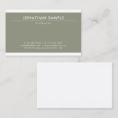 Trendy Elegantes Minimalistisches Design Moderner  Visitenkarte (Vorne/Hinten)
