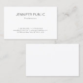 Trendy elegantes moderner Entwurf Minimalistisches Visitenkarte (Vorne/Hinten)