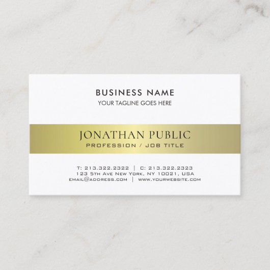 Trendy elegantes modernes berufliches visitenkarte (Vorderseite)
