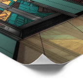 Trendy Elevator Poster - Frische und helle Mauer K (Ecke)