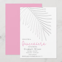 Trendy Embossed Palm minimalistisches Skript Quinc