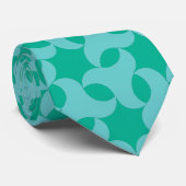 Trendy Emerald und Aqua Geometric Muster Krawatte (Gerollt)