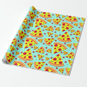 Trendy Emoji Style Pizza Slice Teenage Party Geschenkpapier (Ungerollt)