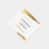 TRENDY EMPFANG Moderner Luxus vergoldete Goldkante Serviette (Ecke)