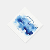 TRENDY EMPFANG Stilvolle Aquarellblau Serviette (Ecke)