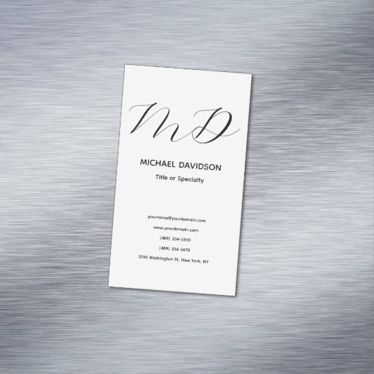 Trendy Empfohlen Minimalistisch Moderne Schlicht Magnetische Visitenkarte (Beispiel)