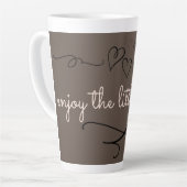 Trendy Enjoy The Little Things Brownish Script Milchtasse (Linke Ecke)