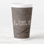 Trendy Enjoy The Little Things Brownish Script Milchtasse (Vorderseite)