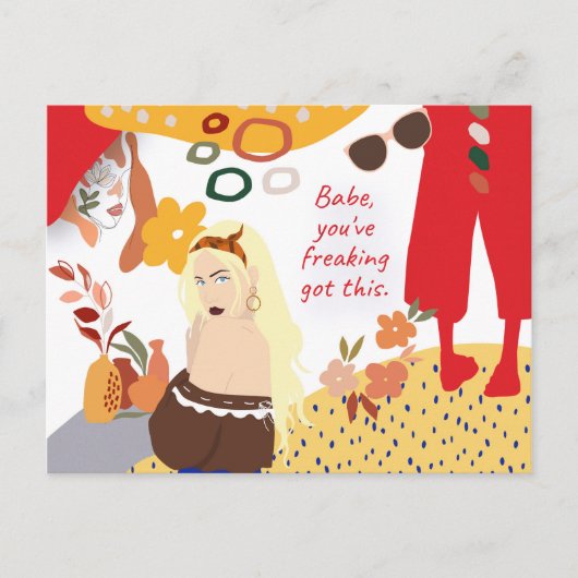 Trendy ermutigend Zitat Sie Got diese Girly Postkarte (Vorderseite)