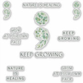 Trendy ermutigendes Semikolon-positives Planer-Pak Aufkleber (Vorderseite)