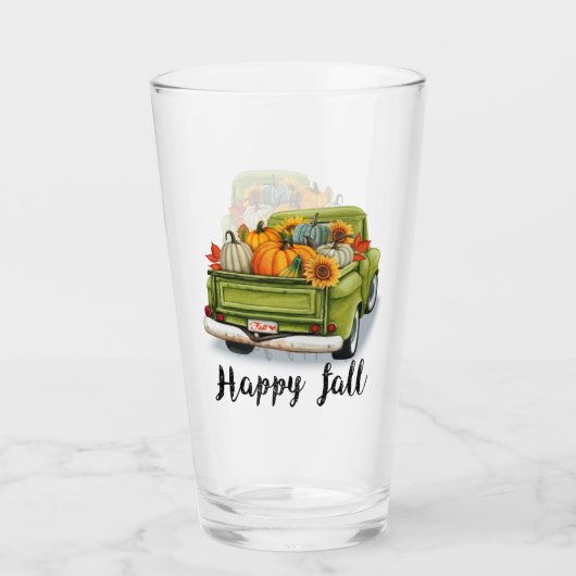 Trendy Erntedank Schöne Herbstkollektion Glas (Vorderseite)