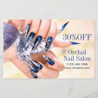 Trendy Esthetician WELLNESS-CENTER Nail Salon Pric Flyer