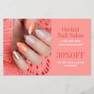 Trendy Esthetician WELLNESS-CENTER Nail Salon Pric Flyer