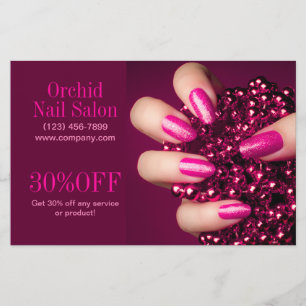 Trendy Esthetician WELLNESS-CENTER Nail Salon Pric Flyer