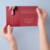 Trendy Esthetician WELLNESS-CENTER Nail Salon Pric Flyer (Handgriff)