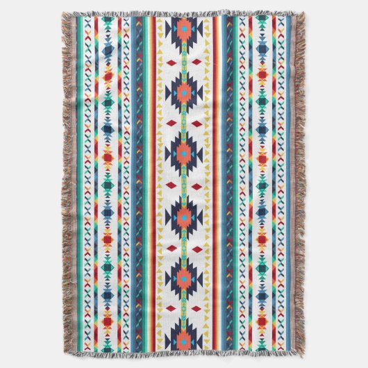 trendy, ethnisch geometrisch decke (Vorderseite Vertikal)